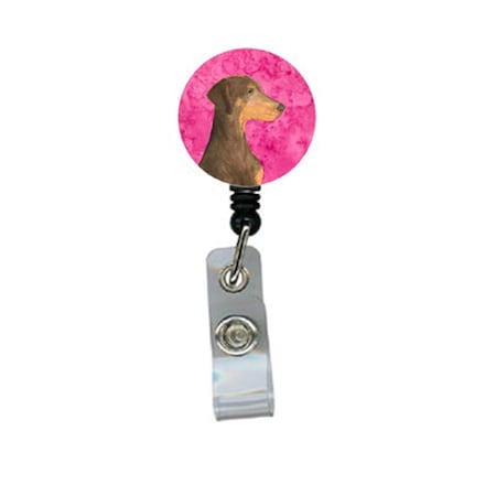 Teachers Aid Doberman Retractable Badge Reel Or Id Holder With Clip TE242090